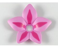 Clikits, Icon Accent Plastic Flower 6 x 6 x 2/3 with Dark Pink Highlights Pattern