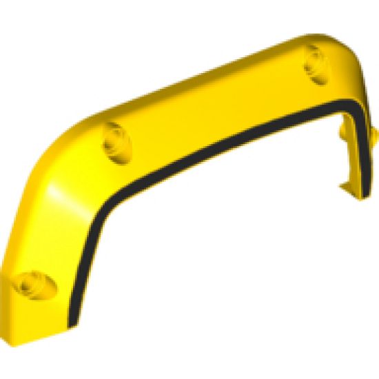 Technic, Panel Car Mudguard 15 x 2 x 7 with Black Stripe Pattern
