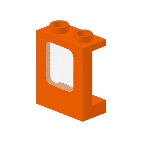 Window 1 x 2 x 2 Plane with Trans-Clear Glass