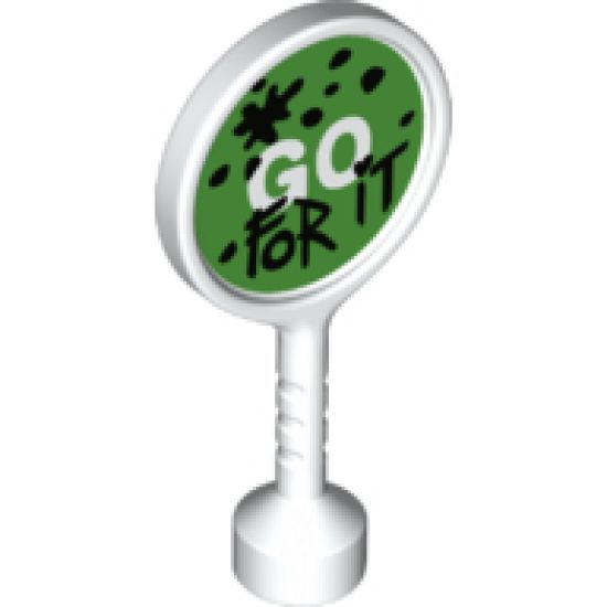 Duplo, Figure Wear & Utensil Round Sign with Handle with 'GO FOR IT' and 'NEVER STOP' Pattern