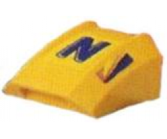 Slope, Curved 2 x 2 Lip with Nesquik 'N' Pattern (Stickers) - Set 4299