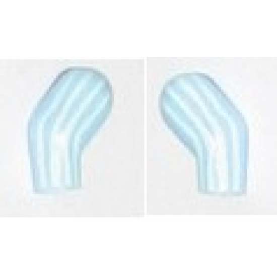 Arm, (Matching Left and Right) Pair with Light Aqua Stripes Pattern