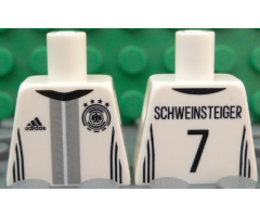 Torso Soccer Shirt with adidas Logo, 4 Stars and Eagle Front, 'SCHWEINSTEIGER 7' Back Pattern