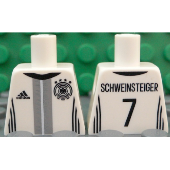 Torso Soccer Shirt with adidas Logo, 4 Stars and Eagle Front, 'SCHWEINSTEIGER 7' Back Pattern