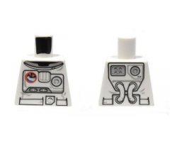 Torso City Spacesuit with Space Logo and Equipment Pattern Front, Tubes Pattern Back