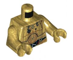 Torso SW C-3PO with Red and White Wires, Oil Stains and Silver Robot Limiter Pattern / Pearl Gold Arms / Pearl Gold Hands