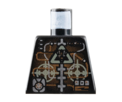 Torso Space Insectoids Droid Silver and Copper Circuitry Pattern