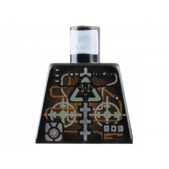 Torso Space Insectoids Droid Silver and Copper Circuitry Pattern