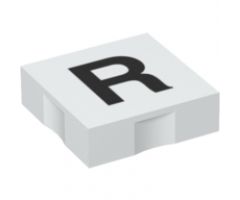 Duplo, Tile 2 x 2 with Black Capital Letter R Pattern