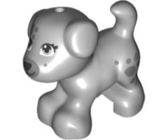 Dog, Friends, Puppy, Standing with Black Nose and Mouth and Dark Bluish Gray Muzzle and Spots Pattern (Sky)