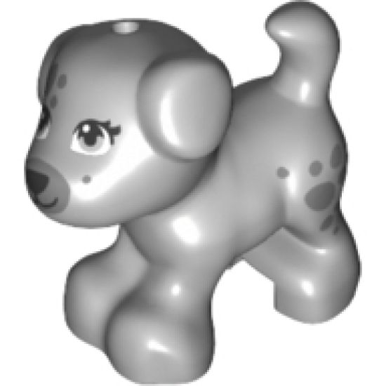 Dog, Friends, Puppy, Standing with Black Nose and Mouth and Dark Bluish Gray Muzzle and Spots Pattern (Sky)