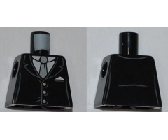 Torso Suit with 3 Buttons and Gray Tie Pattern