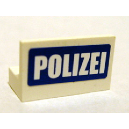 Panel 1 x 2 x 1 with 'POLIZEI' White on Blue Pattern (Sticker) - Set 7741