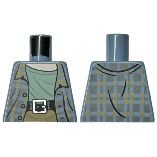 Torso Harry Potter Jacket over Sand Green Shirt and Dark Brown Belt Pattern