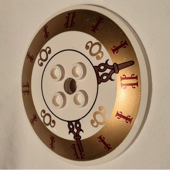 Dish 6 x 6 Inverted (Radar) - Hollow Studs with HP Clock Face Pattern