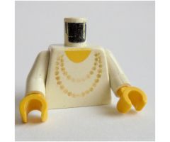 Torso Necklace Gold and Yellow Undershirt Pattern / White Arms / Yellow Hands
