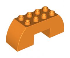 Duplo, Brick 2 x 6 x 2 Curved with 2 x 2 Cutout on Bottom