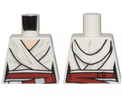 Torso SW Female Outline, White Tied Robe, Dark Red Belt Pattern