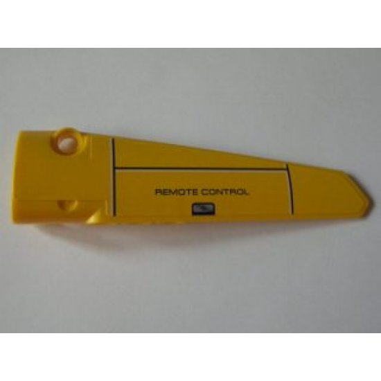 Technic, Panel Fairing # 5 Long Smooth, Side A with Panels and Black 'REMOTE CONTROL' Pattern (Sticker) - Set 8043