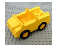 Duplo, Vehicle Car with 2 x 2 Studs and Yellow Base