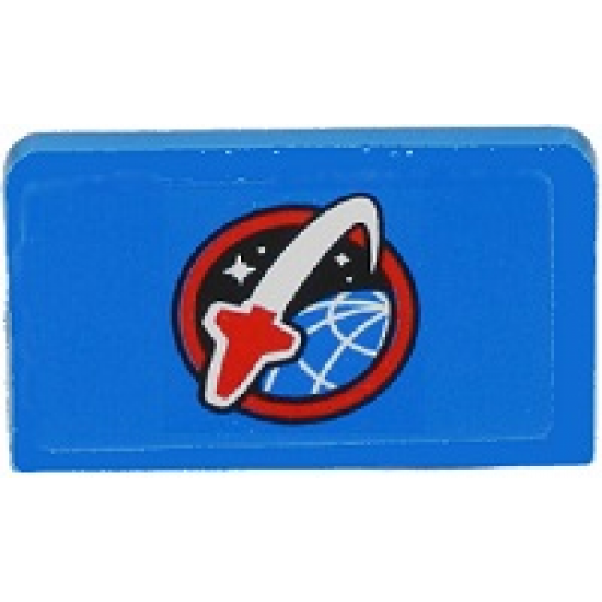 Panel 1 x 2 x 1 with Space Shuttle Logo Panel Pattern (Sticker) - Set 60080