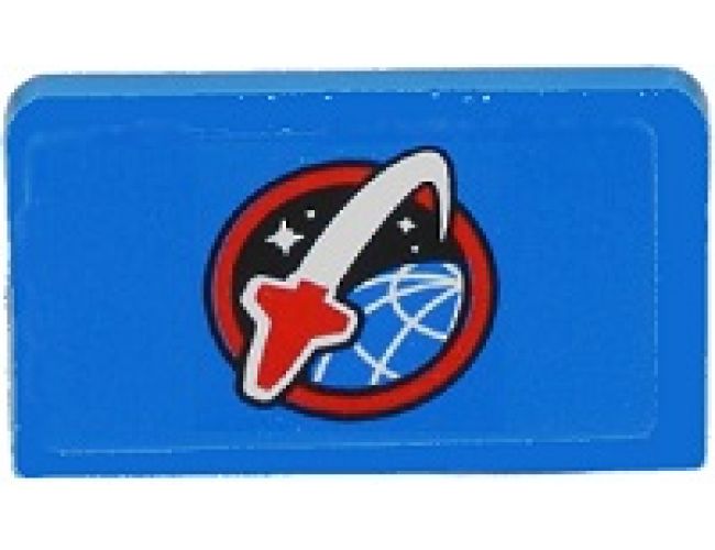 Panel 1 x 2 x 1 with Space Shuttle Logo Panel Pattern (Sticker) - Set 60080