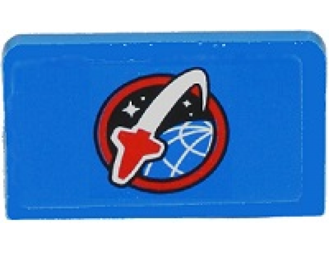 Panel 1 x 2 x 1 with Space Shuttle Logo Panel Pattern (Sticker) - Set 60080