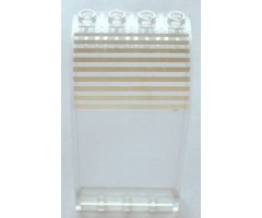 Panel 3 x 4 x 6 Curved Top with White Lines Pattern (Sticker) - Sets 6376 / 10037