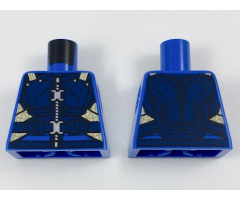 Torso with Dark Blue Armor, Tan Straps, Silver Zipper and Clasps Pattern