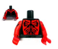 Torso SW Darth Maul Chest Pattern / Printed Red Arms / Red Hands