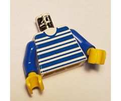 Torso Horizontal Blue Stripes Pattern / Blue Arms / Yellow Hands