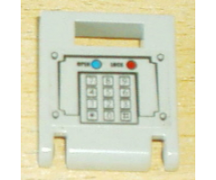 Container Box 2 x 2 x 2 Door with Slot and Keypad and Blue and Red Buttons Pattern (Sticker) - Set 7045