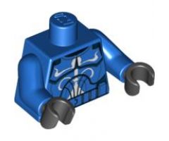 Torso SW Armor Clone Trooper with White Senate Commando Captain Markings Pattern / Blue Arms / Black Hands
