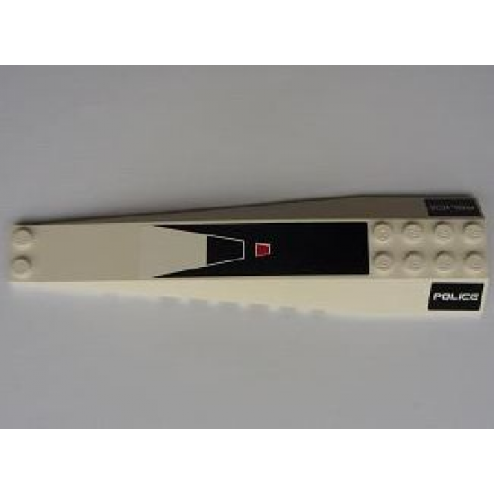 Wedge 16 x 4 Triple Curved with Black and Red Air Intake and White 'POLICE' on Black Pattern (Stickers) - Set 5983