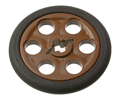 Wheel & Tire Assembly Technic Wedge Belt Wheel (Pulley) with Black Technic Wedge Belt Wheel Tire (4185 / 2815)