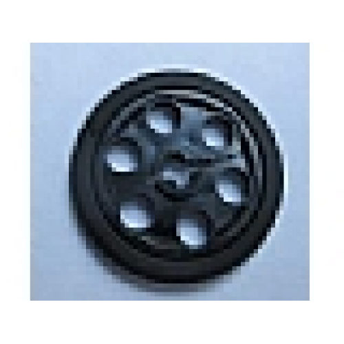 Wheel & Tire Assembly Technic Wedge Belt Wheel (Pulley) with Black Technic Wedge Belt Wheel Tire (4185 / 2815)