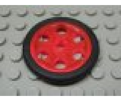 Wheel & Tire Assembly Technic Wedge Belt Wheel (Pulley) with Black Technic Wedge Belt Wheel Tire (4185 / 2815)