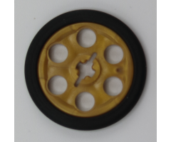 Wheel & Tire Assembly Technic Wedge Belt Wheel (Pulley) with Black Technic Wedge Belt Wheel Tire (4185 / 2815)