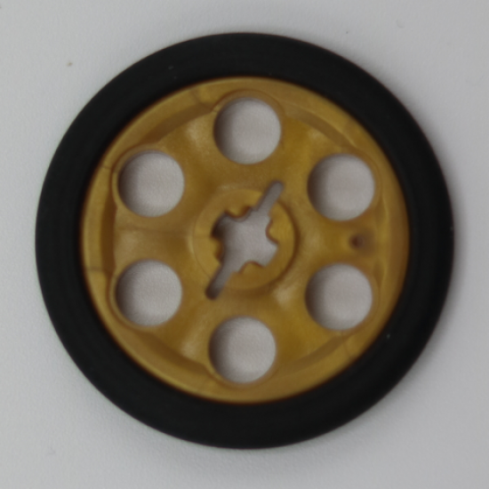 Wheel & Tire Assembly Technic Wedge Belt Wheel (Pulley) with Black Technic Wedge Belt Wheel Tire (4185 / 2815)