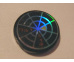 Tile, Round 2 x 2 with Holographic Radar Type 1 Pattern (Sticker) - Set 7646