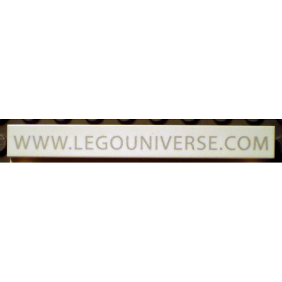Tile 1 x 8 with 'WWW.LEGOUNIVERSE.COM' Pattern thin font