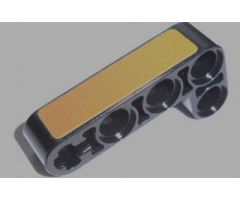 Technic, Liftarm 2 x 4 L-Shape Thick with Gold Panel Pattern (Sticker) - Set 8007