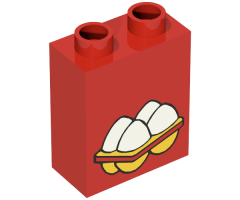 Duplo, Brick 1 x 2 x 2 with 4 Eggs Pattern