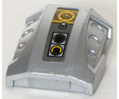 Slope, Curved 2 x 2 with 3 Side Ports Recessed with Controls Pattern (Sticker) - Set 8632