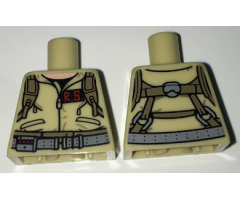 Torso Ghostbusters Jumpsuit with 'R.S.' ID Badge and Straps on Reverse Pattern