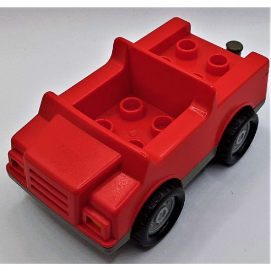 Duplo, Vehicle Car with 2 x 2 Studs and Dark Gray Base