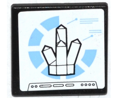 Road Sign 2 x 2 Square with Clip with Rock Crystal 5 Point on Screen Pattern (Sticker) - Set 60036