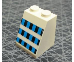 Slope 65 2 x 2 x 2 without Bottom Tube with Ferry Windows Pattern Middle (Stickers) - Set 1554