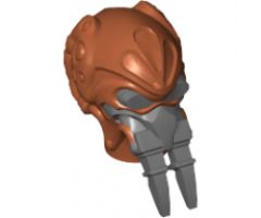 Minifigure, Head, Modified SW Kel Dor with Dark Bluish Gray Mask Pattern (Plo Koon)