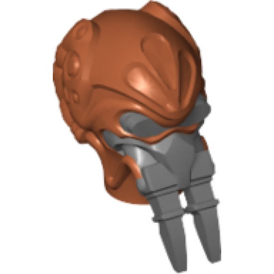 Minifigure, Head, Modified SW Kel Dor with Dark Bluish Gray Mask Pattern (Plo Koon)